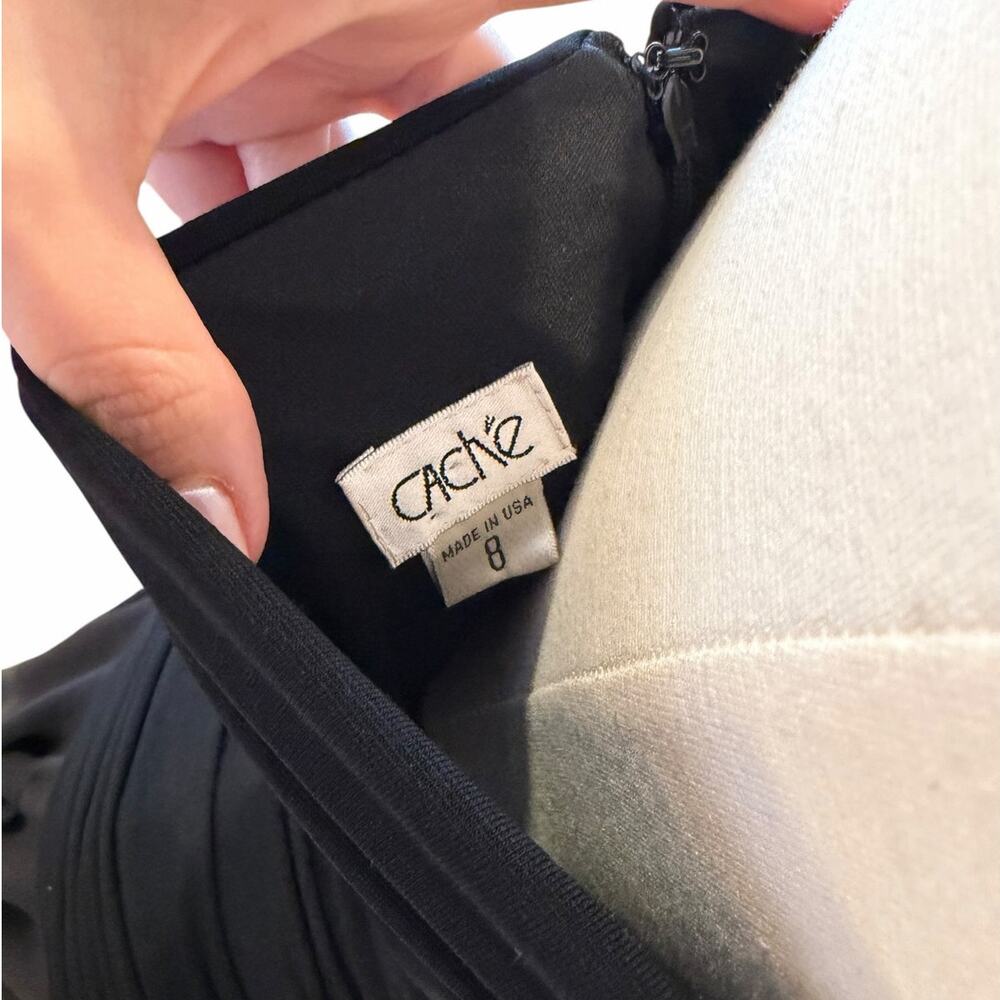 Vintage Cache Black Halter Maxi Dress with Center Embellishment - Picture 9 of 10